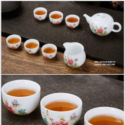 BỘ ẤM CHÉN NHIỀU HỌA TIÊT KÈM KHAY CAO CẤP - ĐẸP VÀ SANG TRỌNG CHO KHÔNG GIAN NHÀ BẠN